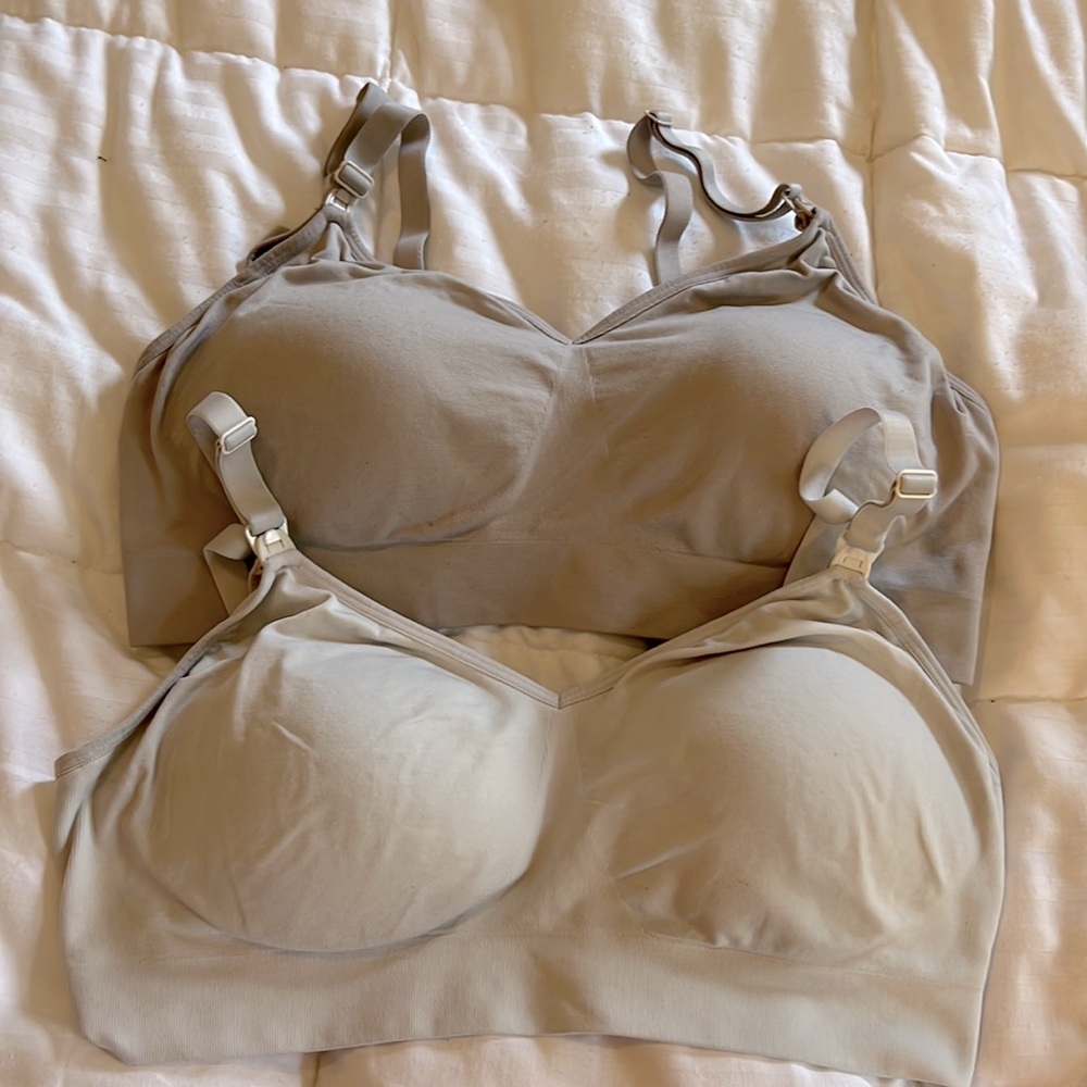 Two Auden Nursing Bras (Large)